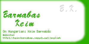 barnabas keim business card